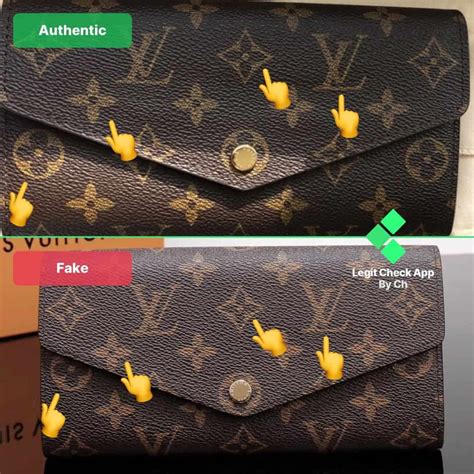 louis vuitton clemence wallet real vs fake|louis vuitton monogram black wallet.